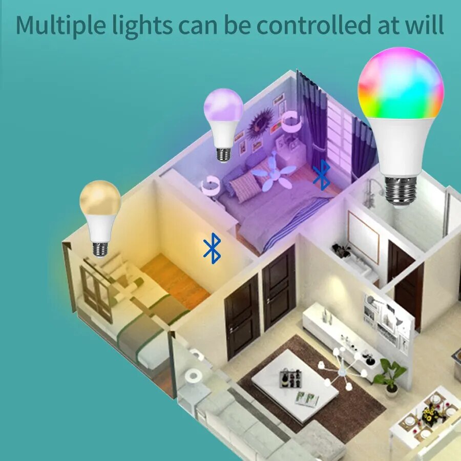 Intelligente LED-Lampe mit Bluetooth oder WLAN-Funktion