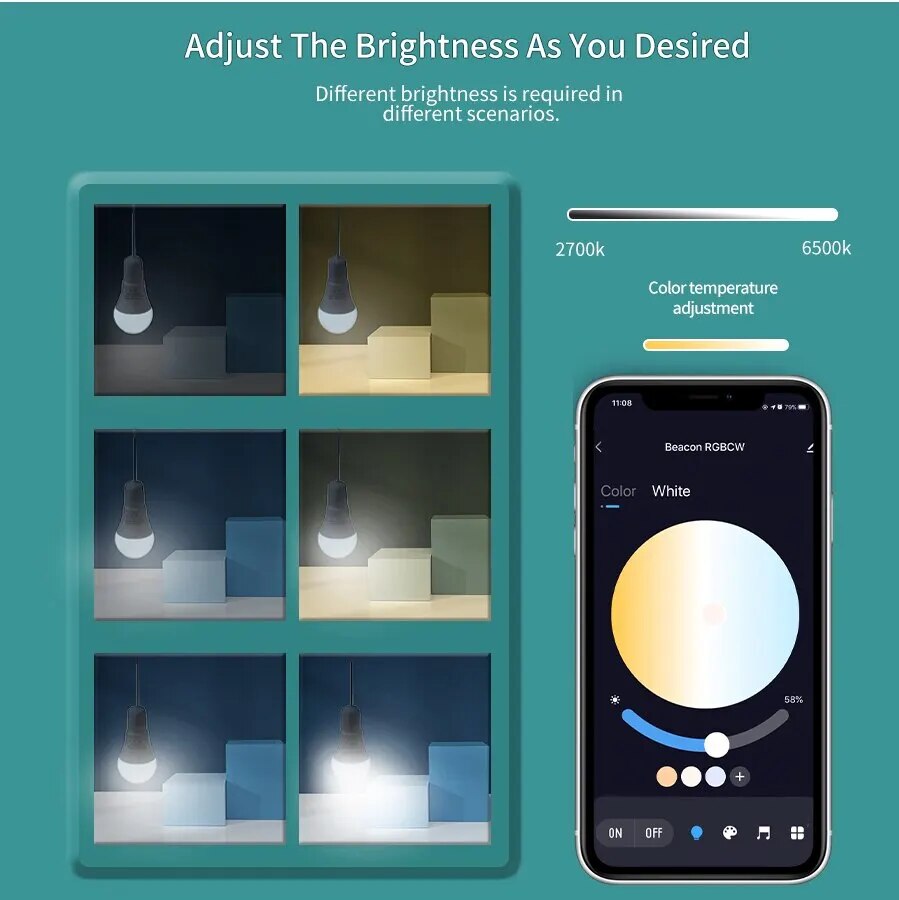 Intelligente LED-Lampe mit Bluetooth oder WLAN-Funktion