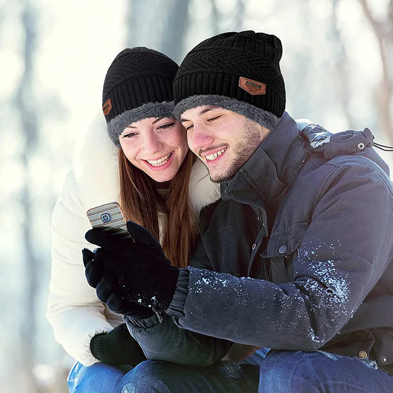 Winter Unisex Mütze-Schal-Handsuhe