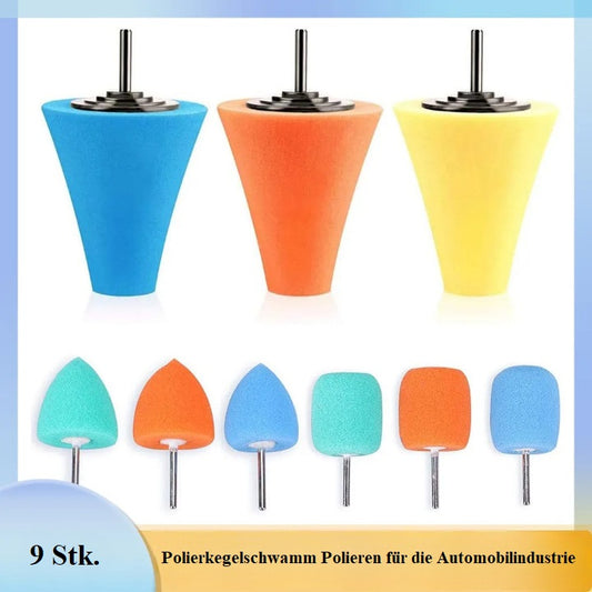 Polierschwamm-Set 9-teilig
