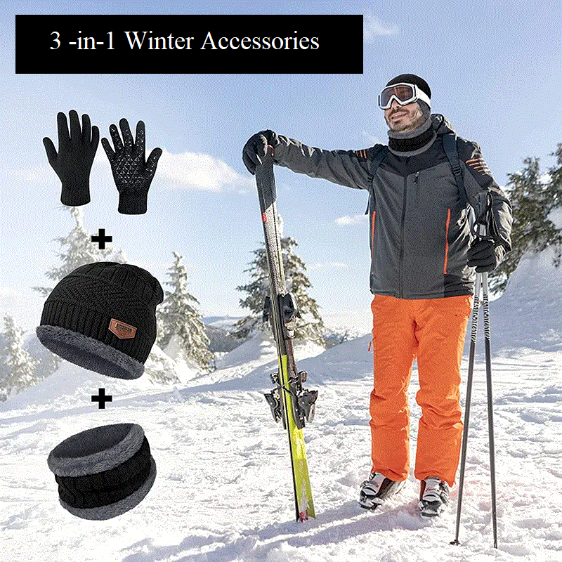 Winter Unisex Mütze-Schal-Handsuhe
